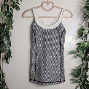 Lululemon Woven Back Geometric Print Tank EUC